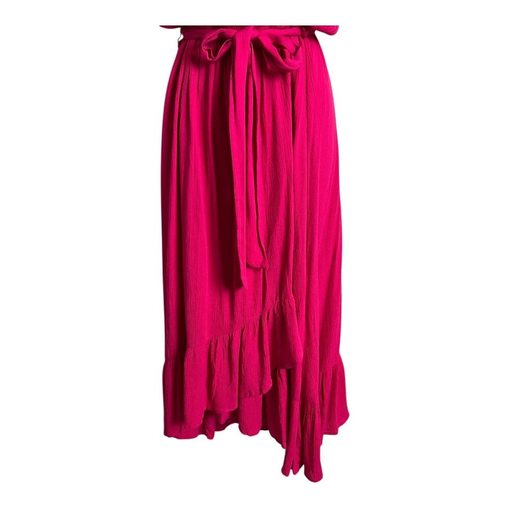 Ivory Cove Boutique Pink Resort Dress Cruise Vacation gauze Summer Fuscia S M - Picture 2 of 8
